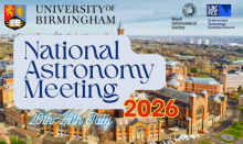 National Astronomy Meeting 2026 promo graphic.